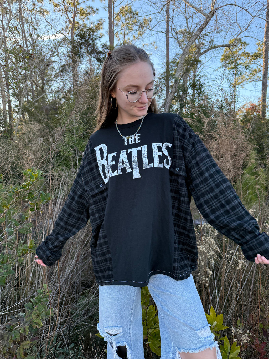 the beatles flannel tee