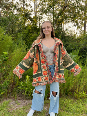 pumpkin cardigan