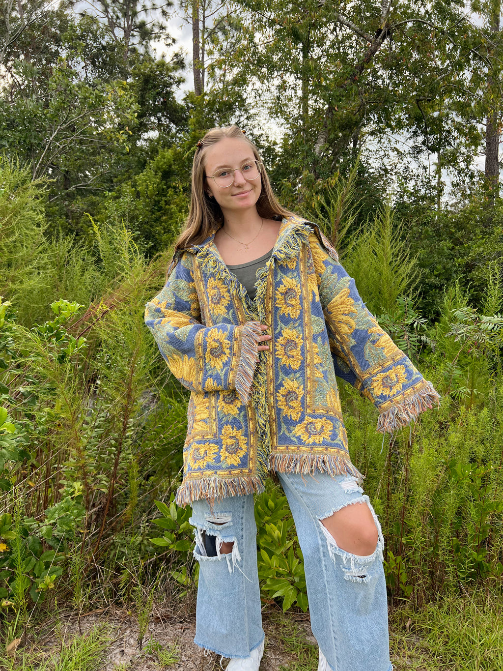 sunflower cardigan