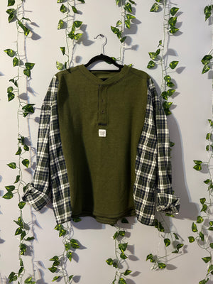 green flannel t