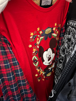 red mickey flannel