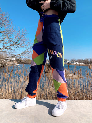 multi-color mosaic champion sweats