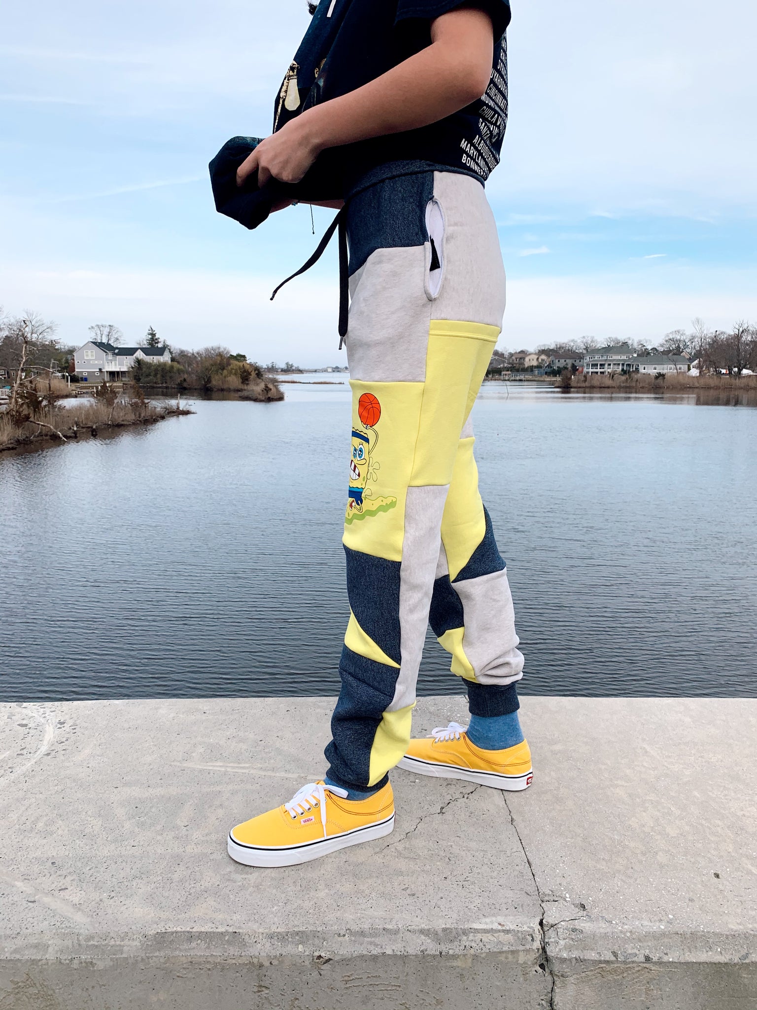 spongebob patchwork sweats