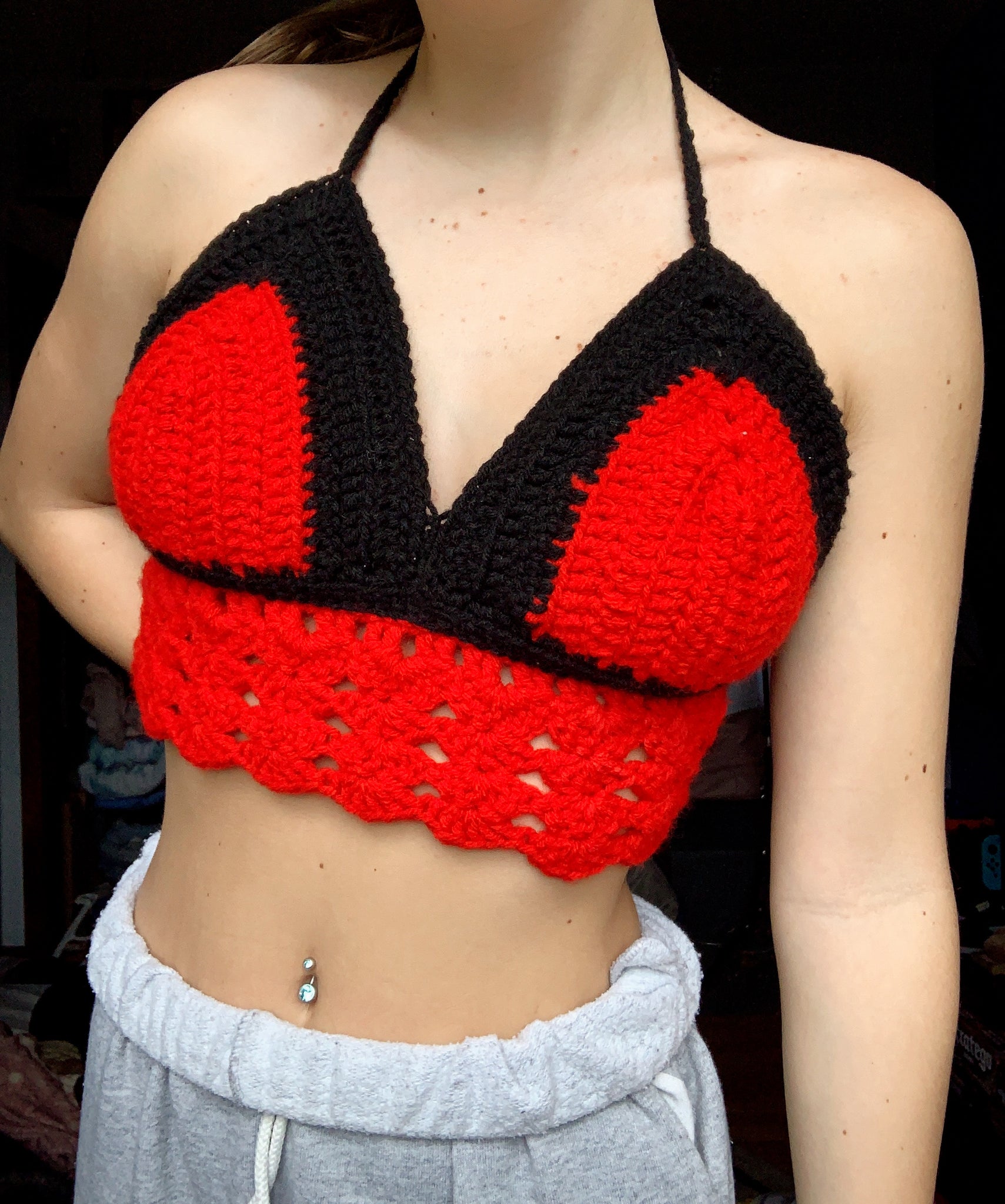 ladybug crochet top