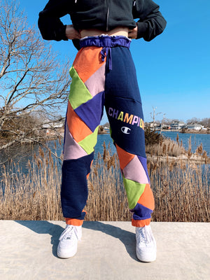 multi-color mosaic champion sweats