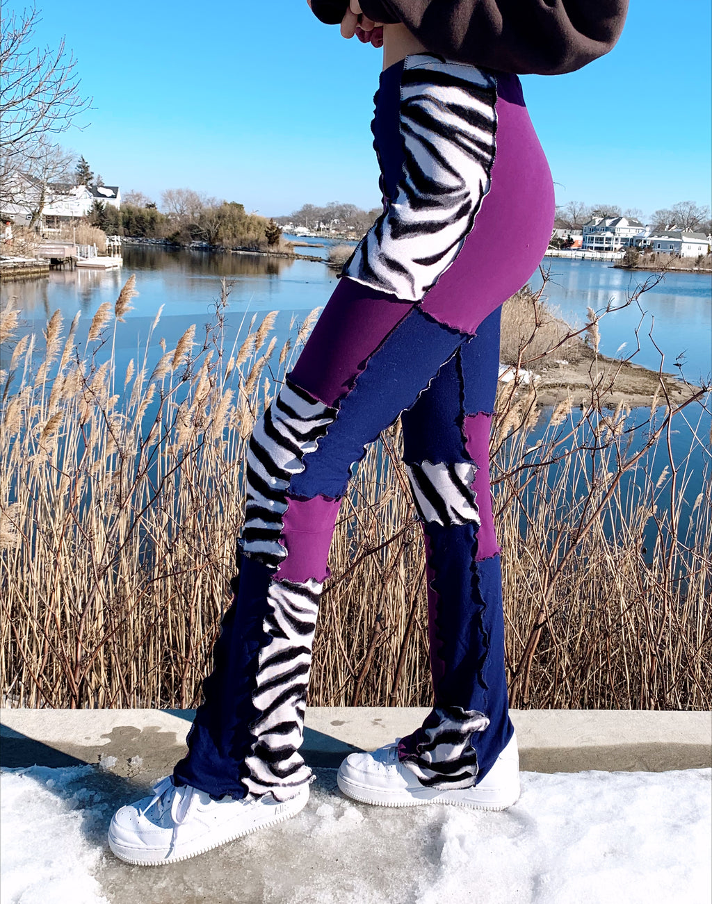 zebra purple & blue flares