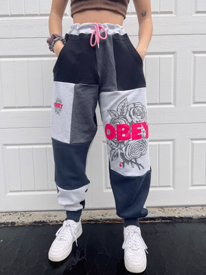 obey pop of pink sweats