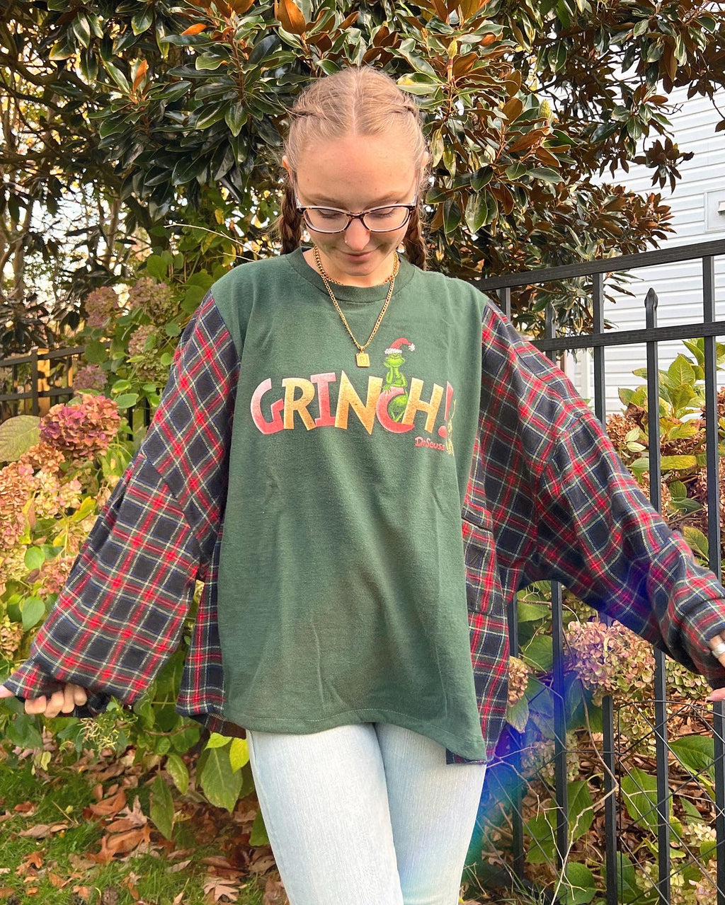 grinch flannel