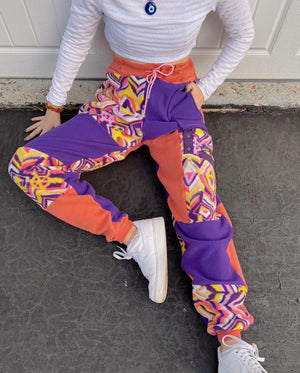 purple & orange sweats