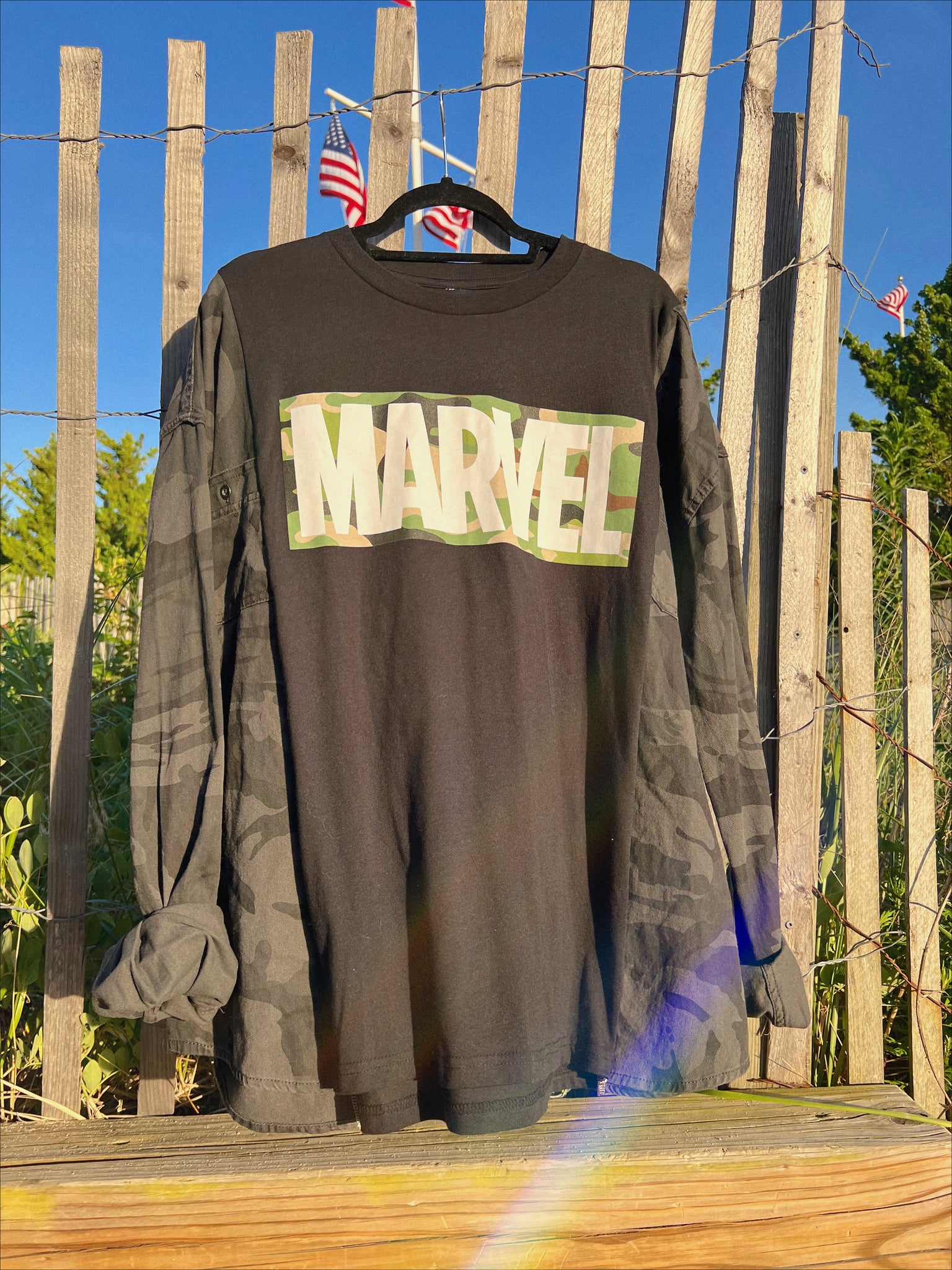 camo marvel flannel